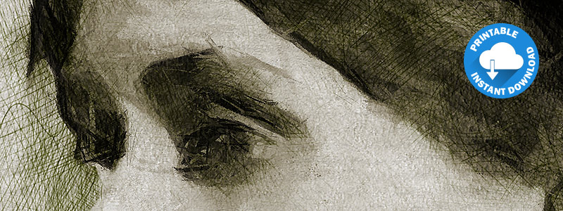 Detail of our Virginia Woolf Portrait