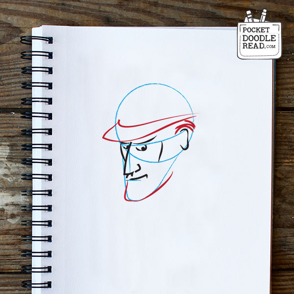 Step 5: Finish drawing Sherlock Holmes' face
