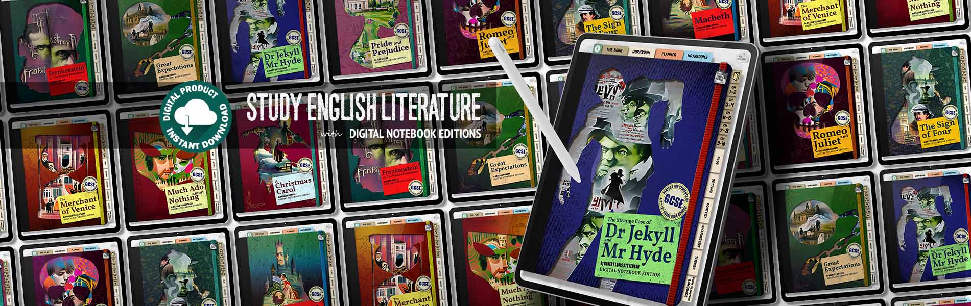 English Literature Digital Notebooks for GoodNotes and Notability