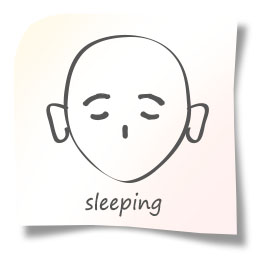 Sleeping Facial Expression easy to draw