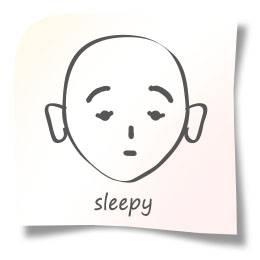 Sleepy  Facial Expression easy to draw